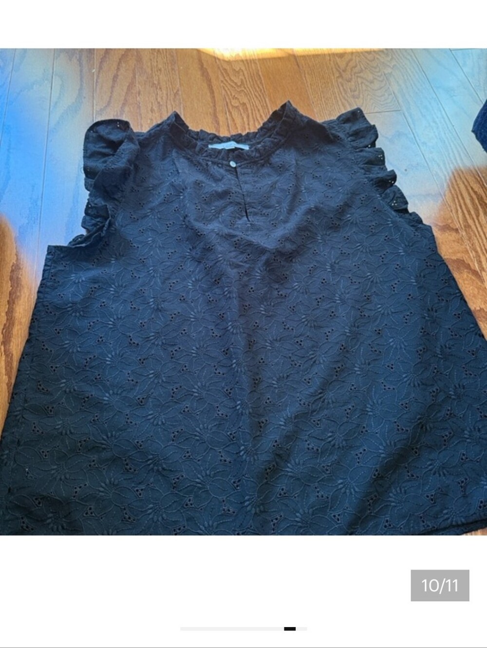 LOFT Eyelet Ruffle Sleeve Top - Picture 5 of 5